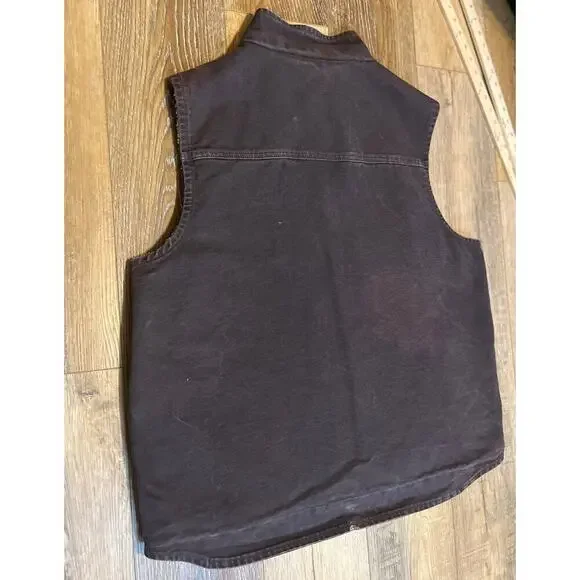 Carhartt V33-DKB Travis Scott Sherpa-Lined Full Zip Canvas Vest XL Tall - Picture 7 of 11